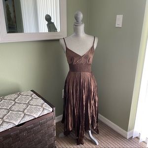 🤎 Metallic bronze silky Grecian goddess dress 🤎